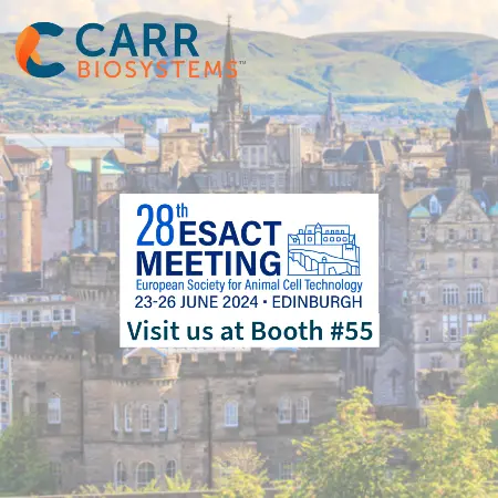 European Society for Animal Cell Technology - CARR Biosystems Booth #55